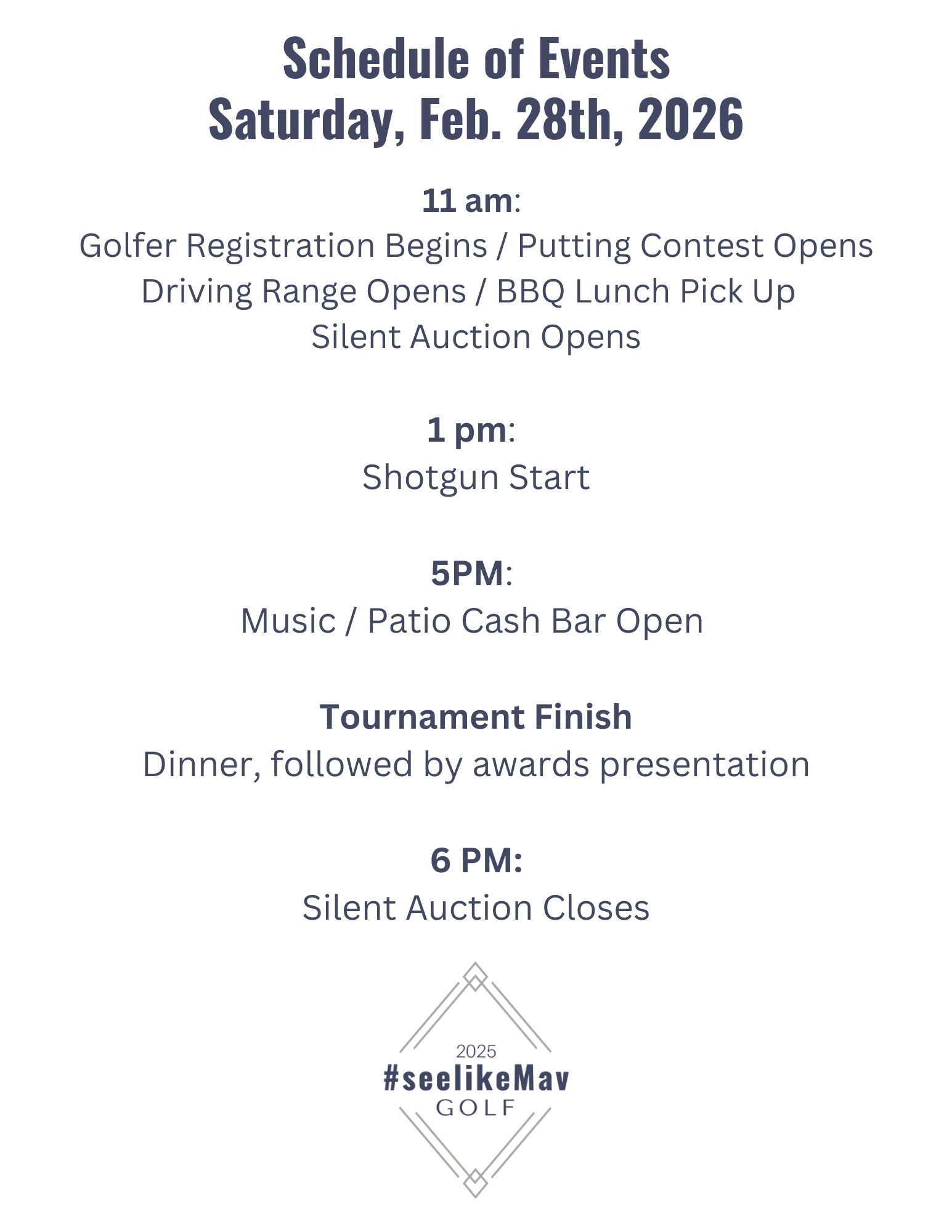 Schedule of Events seelikeMav 2026